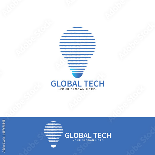 Global tech logo design