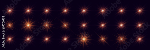 A collection of highlights. Sparkling lighting effects with vibrant shimmer. Glare of stars and light. Shining background.
