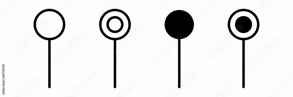 Set of Location pin icons. GPS marker. Vector illustration. Set of Location pin icons. GPS marker. Vector illustration.