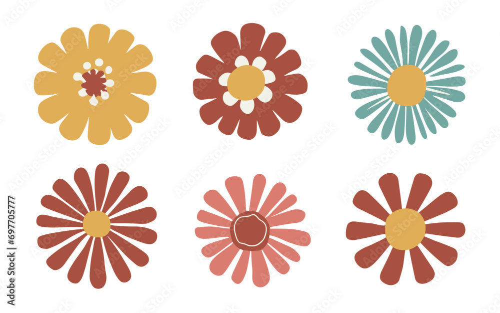 Abstract flowers vector clipart. Spring illustration. Abstract flowers vector clipart. Spring illustration.