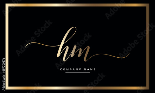 HM, MH, H, M Abstract Letters Logo Monogram