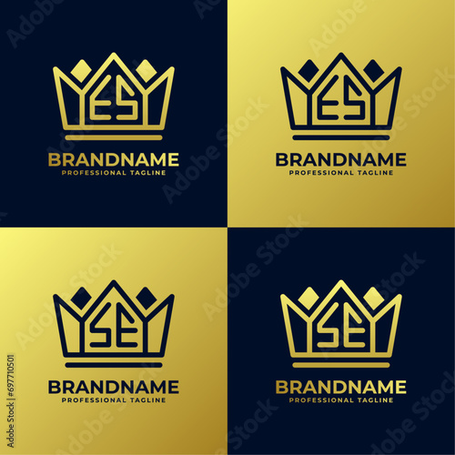 Letter ES and SE Home King Logo Set, suitable for business with ES or SE initials photo