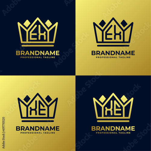 Letter EX and XE Home King Logo Set, suitable for business with EX or XE initials