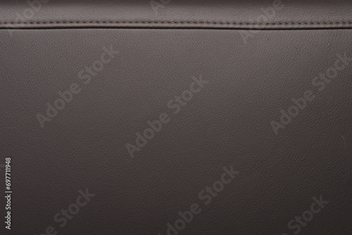 Wallpaper Mural Texture of full grain brown leather with stitching on top Torontodigital.ca