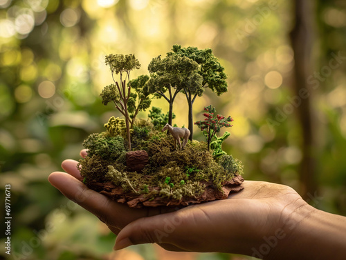 Sustainable Environment Concept in a Hand