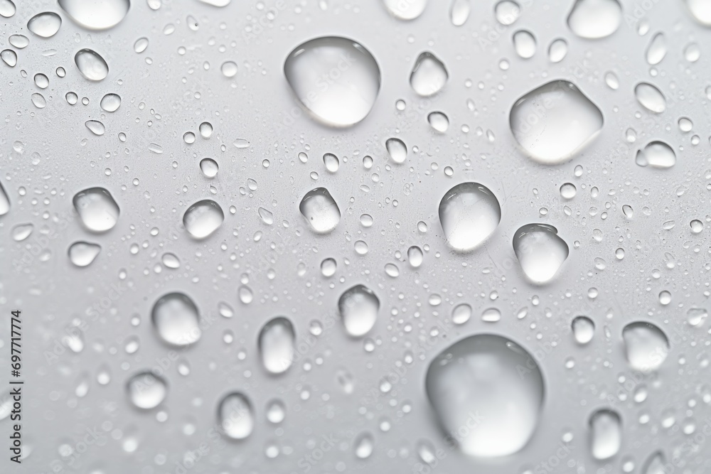 Water drops on white background texture. backdrop glass covered with drops of water. bubbles in water Water drops on white background texture. backdrop glass covered with drops of water. bubbles in water