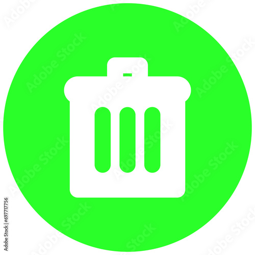 trash can icon, delete icon button on circle background