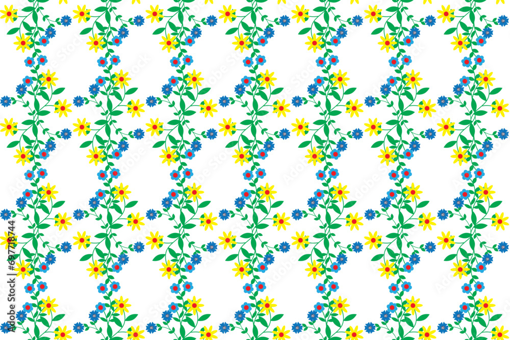 Illustration of the flower with leaves on white background. Illustration of the flower with leaves on white background.