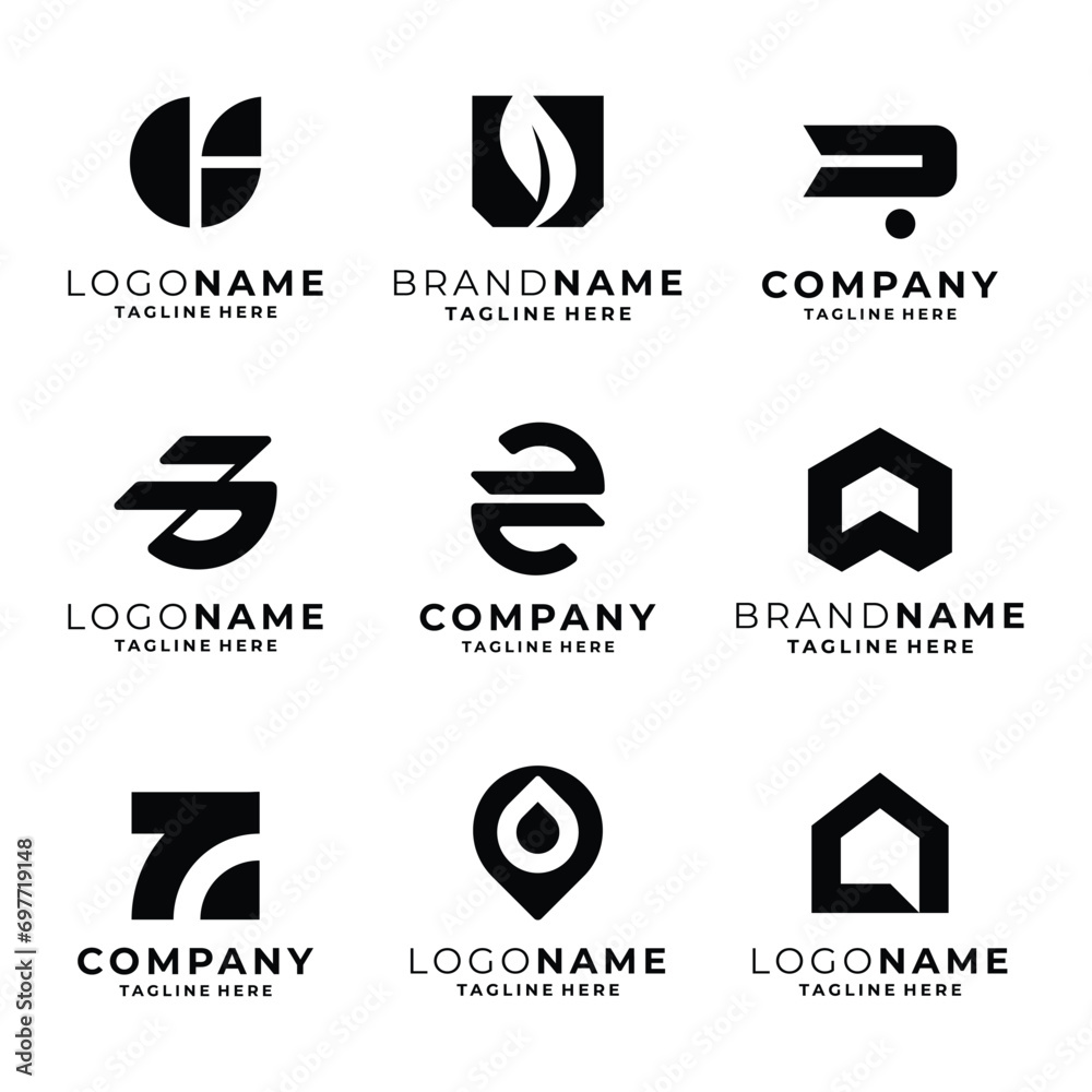 Set of modern logo template Set of modern logo template