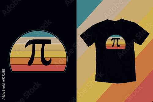 Pi Day Special Vintage Retro T-Shirt Design