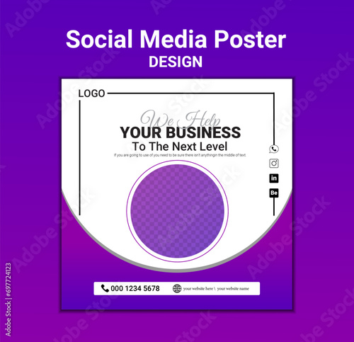 creative business social media poster design.