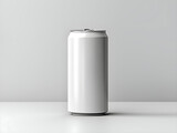 Mockup of a white aluminum can, advertising material