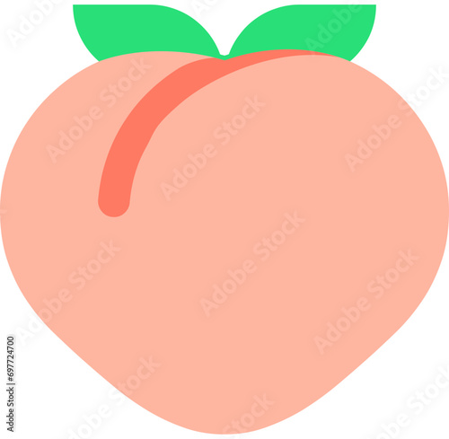 peach vector sticker, peach vector emoji, peach vector design
