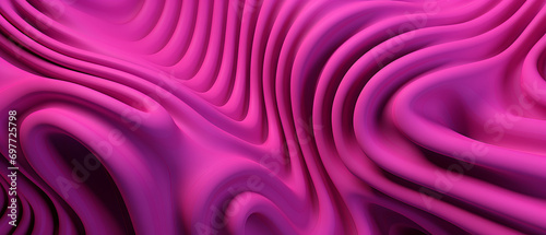 Vibrant pink abstract art with whimsical wavy lines.