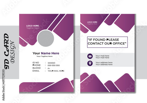 Modern  vector abstract id cards template concept.