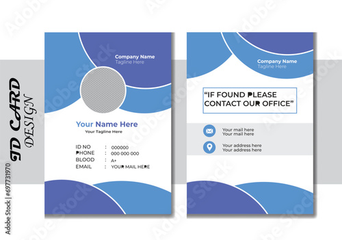 Modern  vector abstract id cards template concept. corporate modern business id card design template.