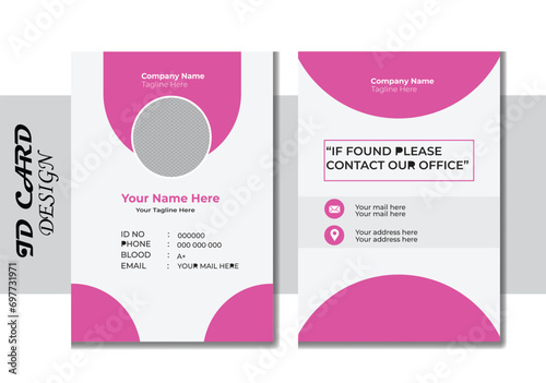 Modern  vector abstract id cards template concept .corporate modern business id card design template.