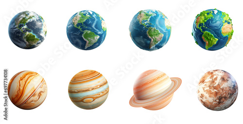 Global Earth PNG Set