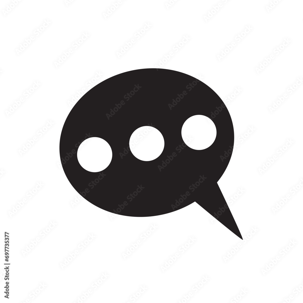 Chat and Speech Bubble Icon on White Background. talk icon chat logo template Vector Chat and Speech Bubble Icon on White Background. talk icon chat logo template Vector