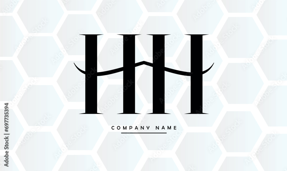HH Abstract Letters Logo Monogram HH Abstract Letters Logo Monogram