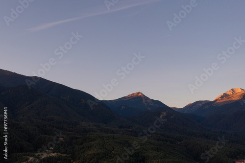 Bulgarian sunrise landscape in Pirin mountains