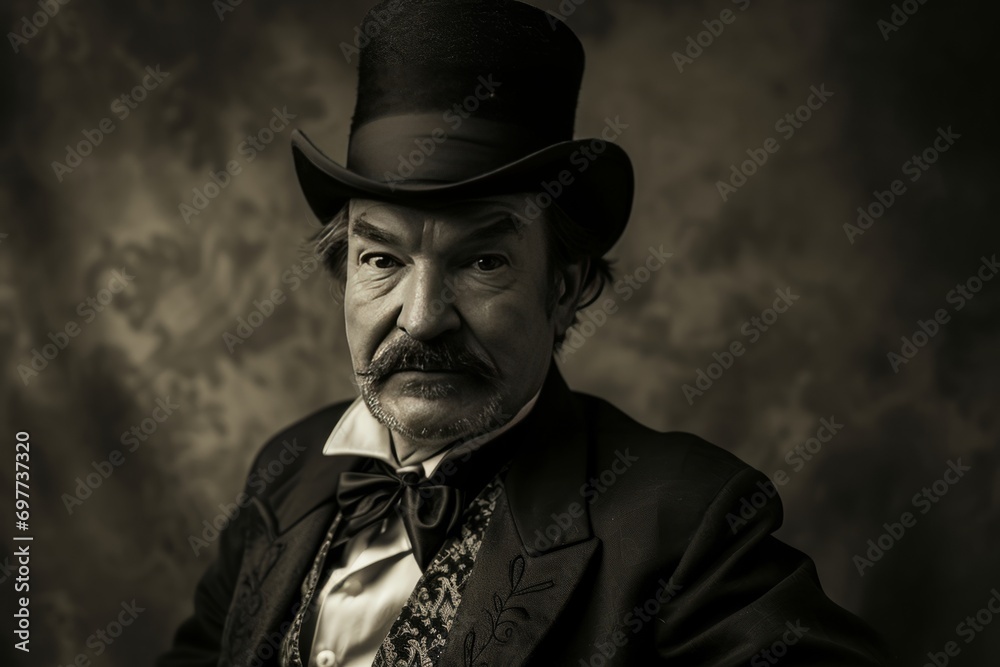 Rustic portrait of a magician. Rustic portrait of a magician.