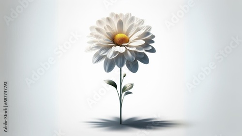 daisy flower on a white background © CNISAK