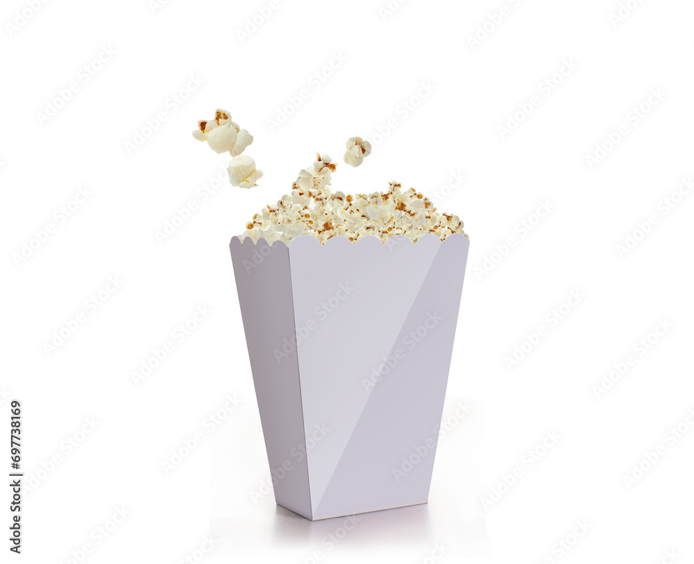 Close up view isolated pop corn on plain background suitable for your element project.