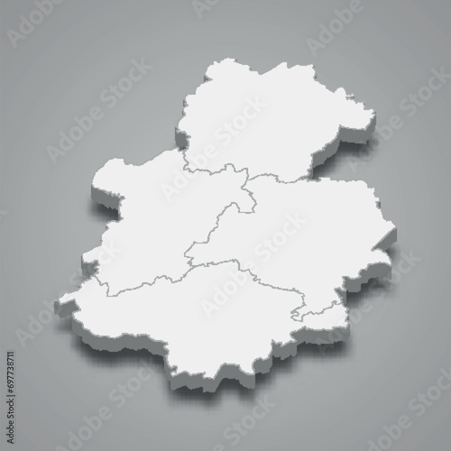 3d isometric map of Luxembourg is a district of Luxembourg