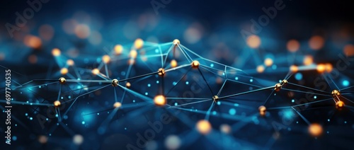 polygon, science, structure, tech, connection, futuristic, network, neural, connect, cyber. dynamic wave of particles and lines. abstract futuristic background. big data visualization. 3D rendering.