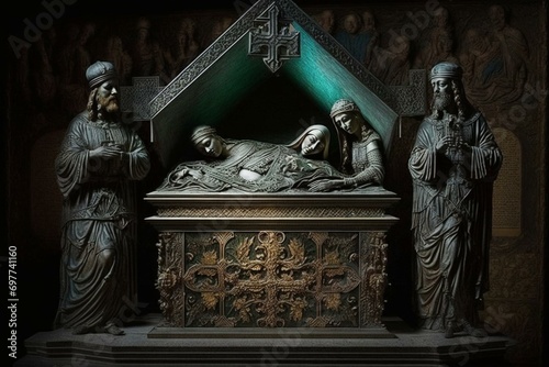 Tomb of Gustav I Vasa and his consorts at place of burial. Generative AI photo