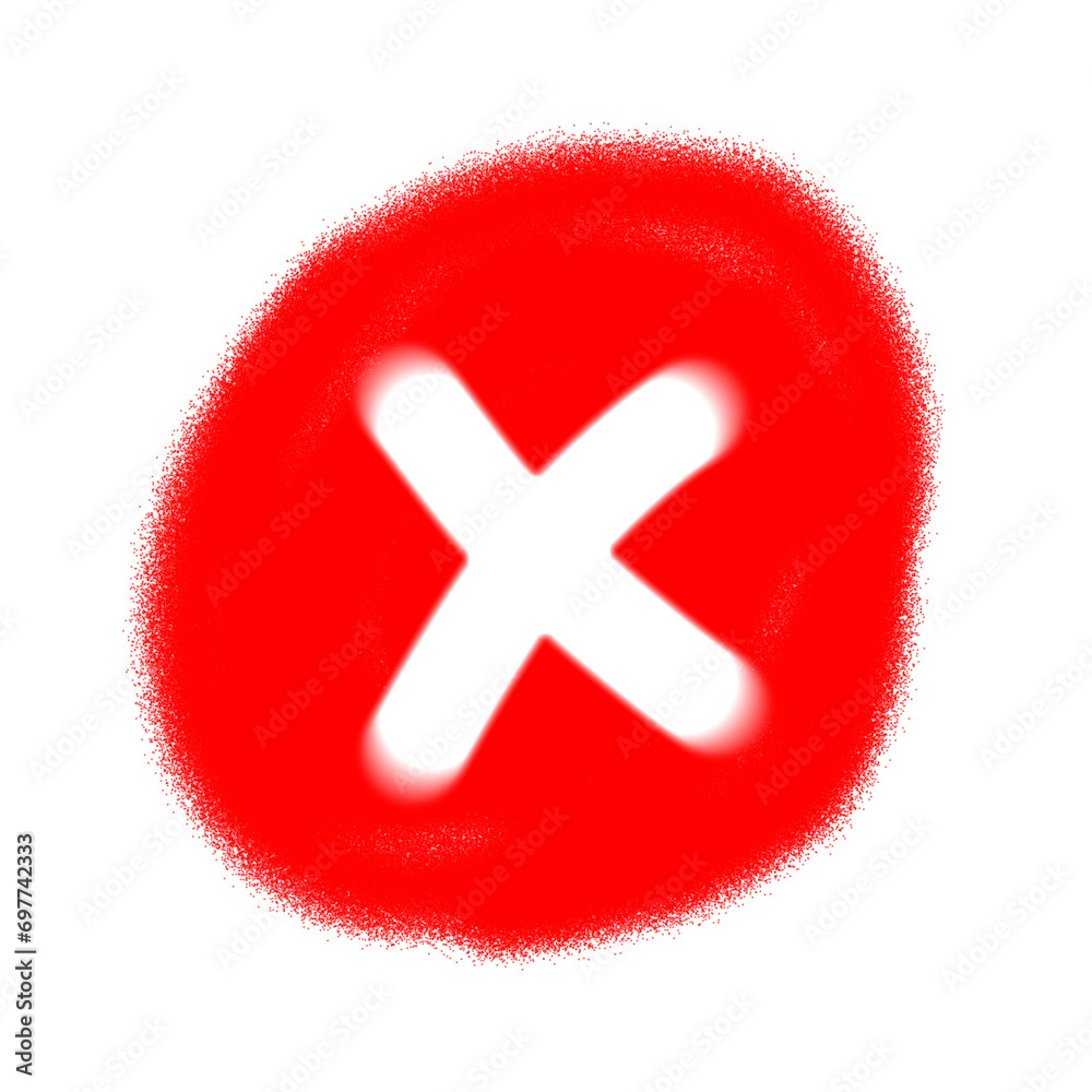 Obraz premium red button with cross