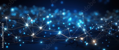 polygon, science, structure, tech, connection, futuristic, network, neural, connect, cyber. dynamic wave of particles and lines. abstract futuristic background. big data visualization. 3D rendering.