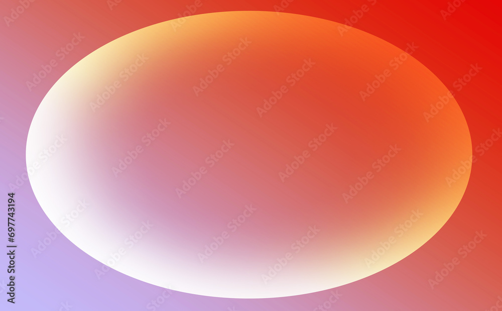 Frame with Oval Shaped Copy Space of Gradient Red and Purple