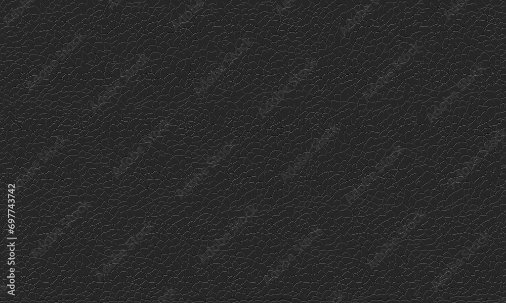 Black leather texture. Seamless vector pattern. Leather background.