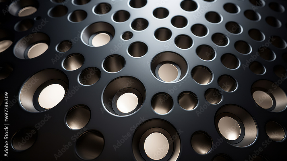 3d metal with holes background 3d metal with holes background