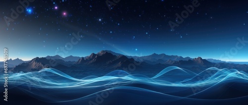 cyber, data, landscape, network, 3d illustration, analysis, artificial intelligence, geo, land, mountain. terrain-like surface three-dimensional peaks and valleys of data generated surface via AI.