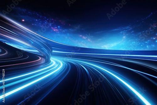 wave  line  art  curve  design  flow  motion  smooth  flowing  gradient. abstract art background image with smooth lines mystery blue color motion curve mix it middle  like in fantasy via ai generate.