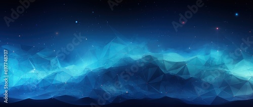 polygon, science, structure, tech, connection, futuristic, network, neural, connect, cyber. dynamic wave of particles and lines. abstract futuristic background. big data visualization. 3D rendering. photo