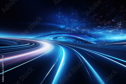 wave  line  art  curve  design  flow  motion  smooth  flowing  gradient. abstract art background image with smooth lines mystery blue color motion curve mix it middle  like in fantasy via ai generate.