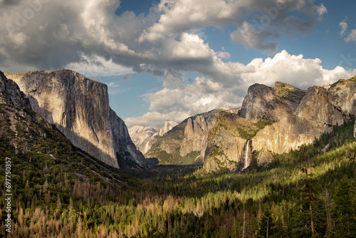 View of the valley from tunnel view in Yosemite National Park