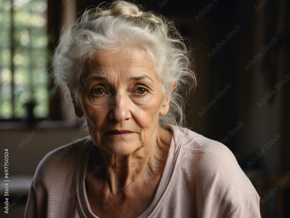 old woman, grandmother exercising, running, gym, Healthy ageing