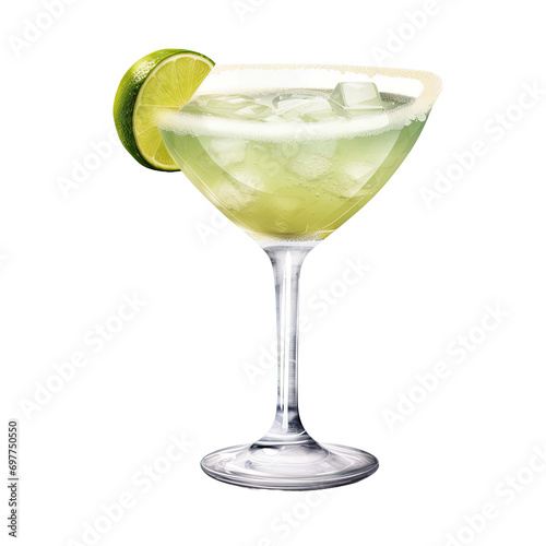 Margarita isolated on a transparent background