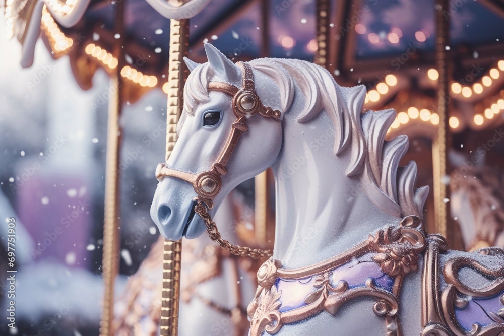 carousel horse on a carousel