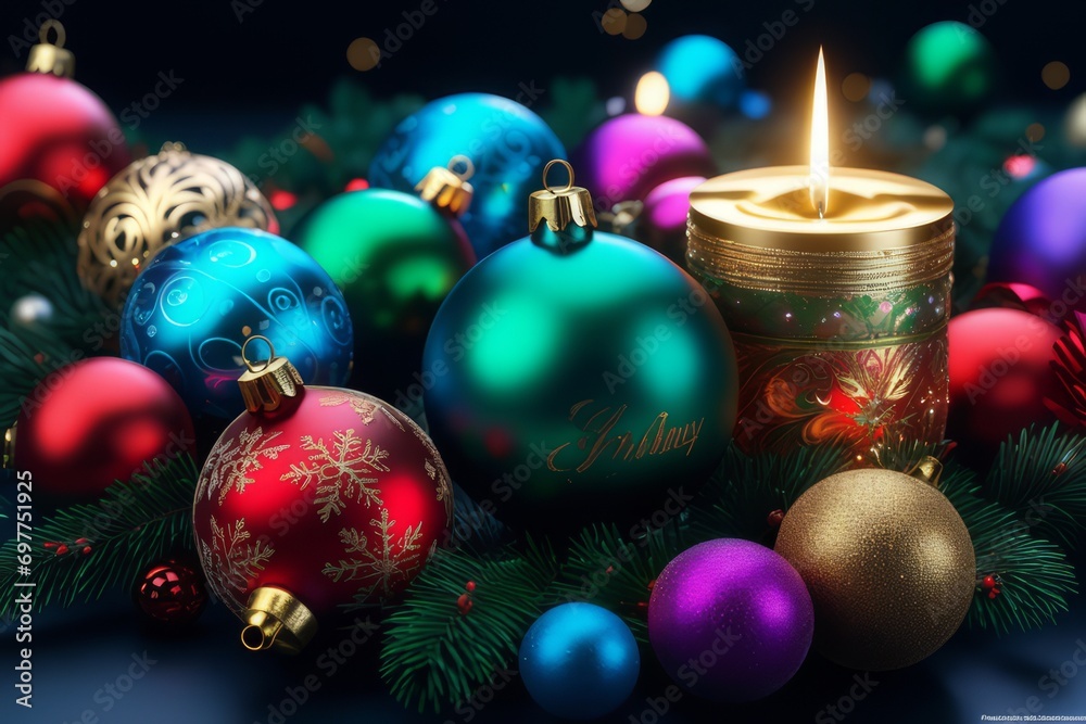 christmas tree and gifts created with generative AI software christmas tree and gifts created with generative AI software