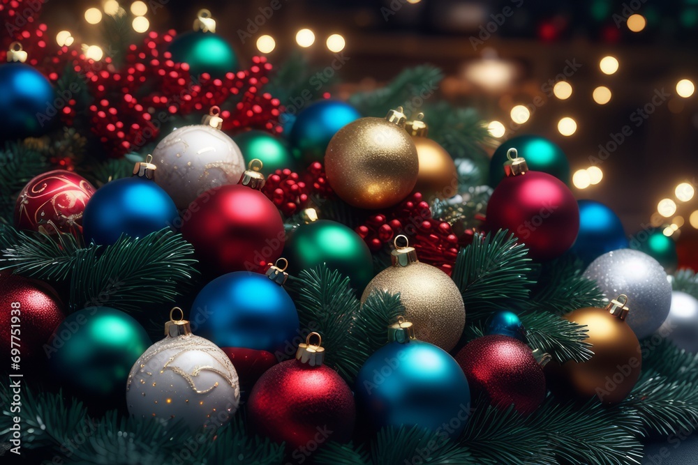 christmas tree and gifts created with generative AI software christmas tree and gifts created with generative AI software