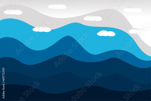 Blue abstract wavy background for world water day