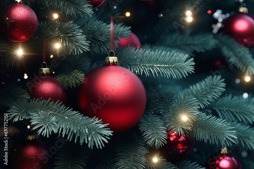 christmas tree and gifts created with generative AI software