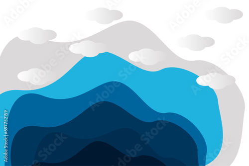Blue abstract wavy background for world water day