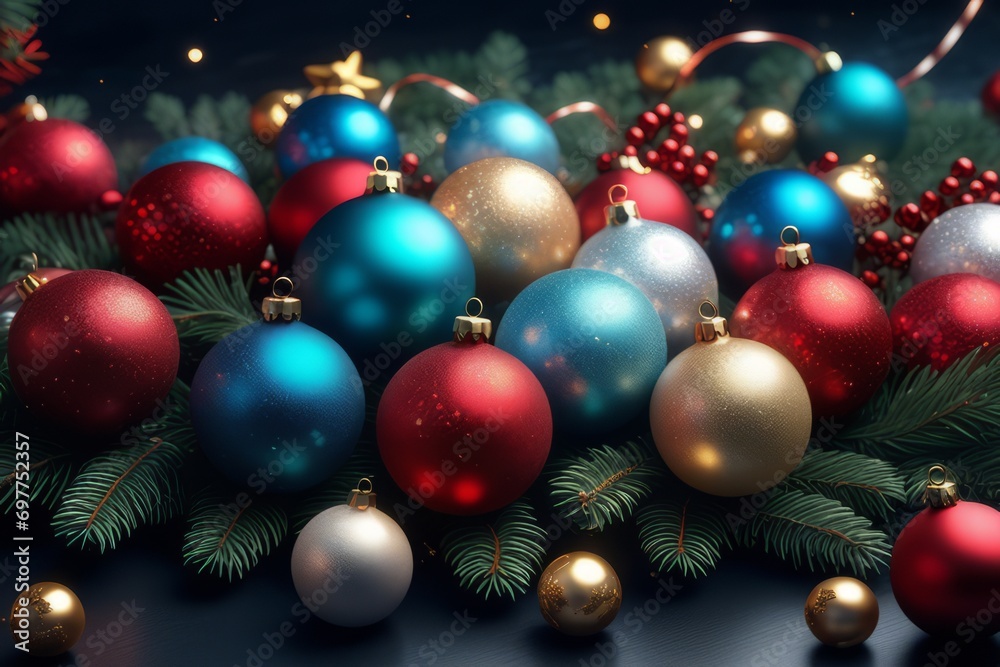 christmas tree and gifts created with generative AI software christmas tree and gifts created with generative AI software